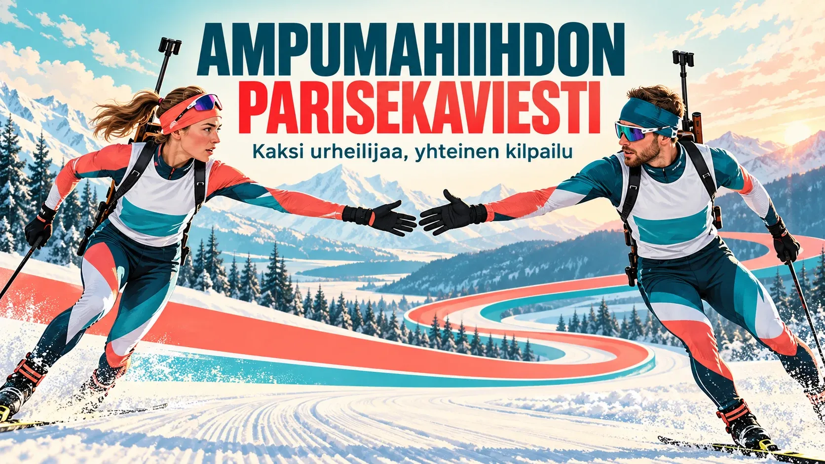 Ampumahiihdon parisekaviesti: toimituksellinen urheilukuvitus.