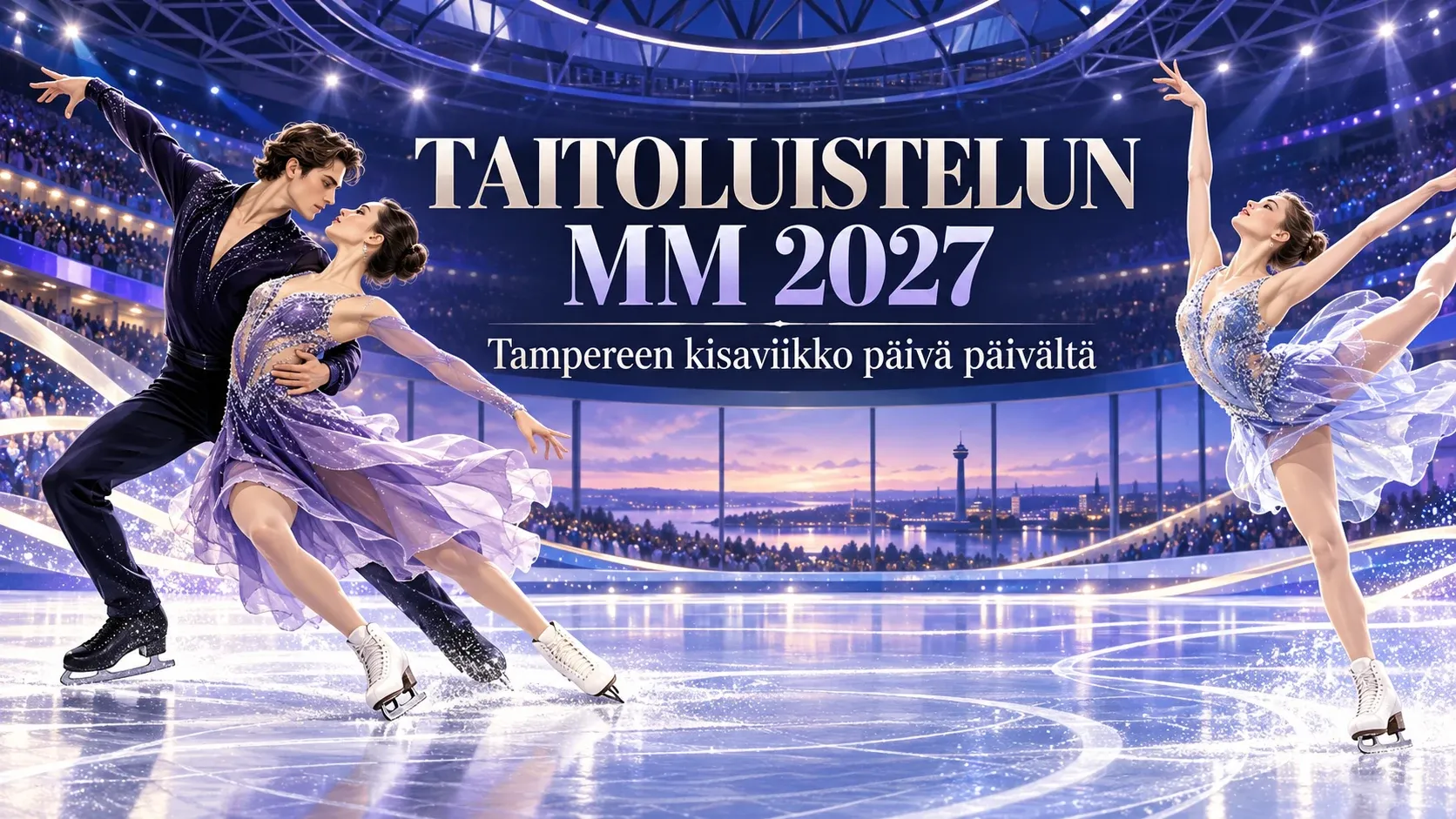 Taitoluistelun mm 2027: toimituksellinen urheilukuvitus.