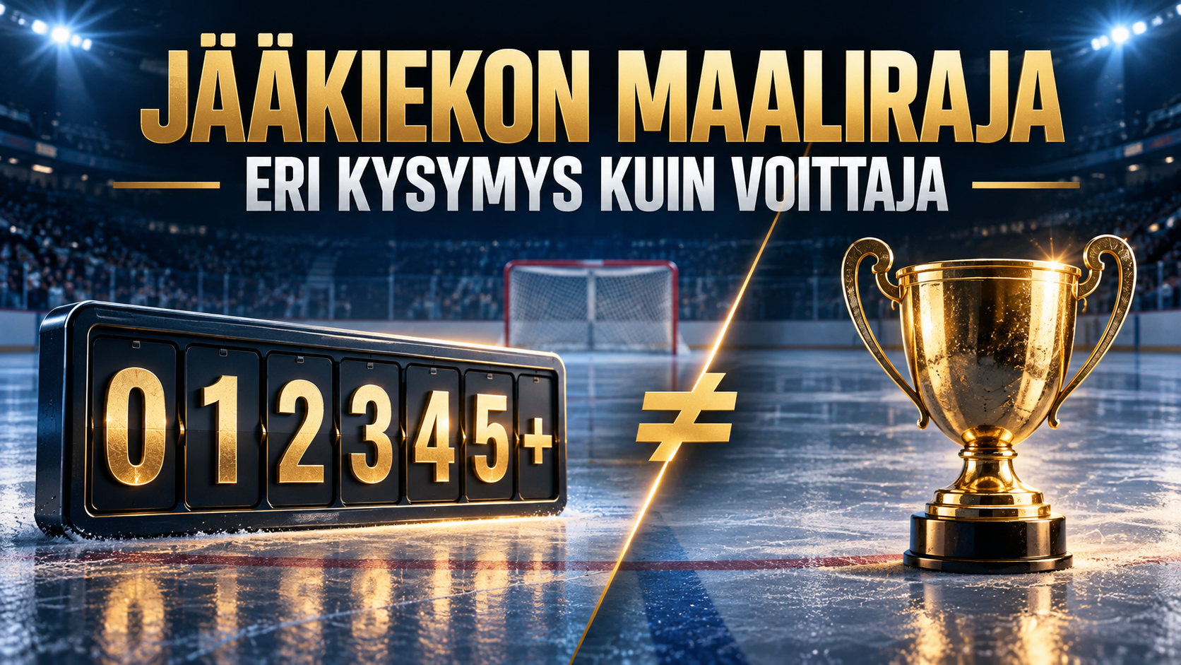 Jääkiekon maaliraja: eri kysymys kuin ottelun voittaja