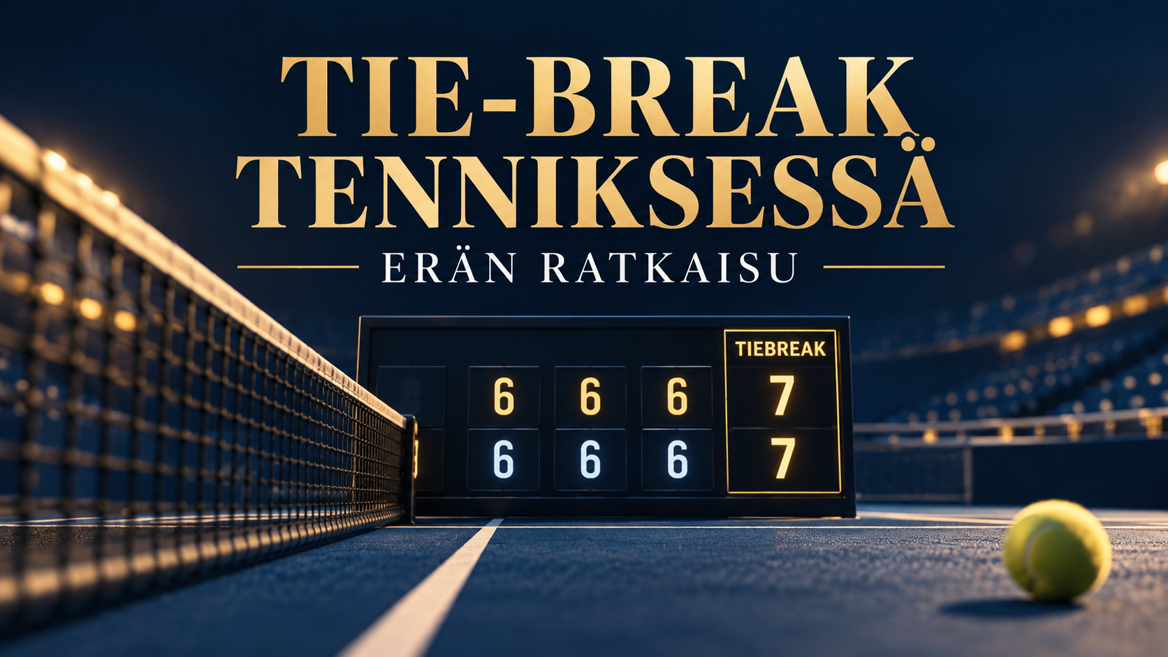 Tenniksen tie-break: erän loppu ei ole tavallinen syöttöpeli