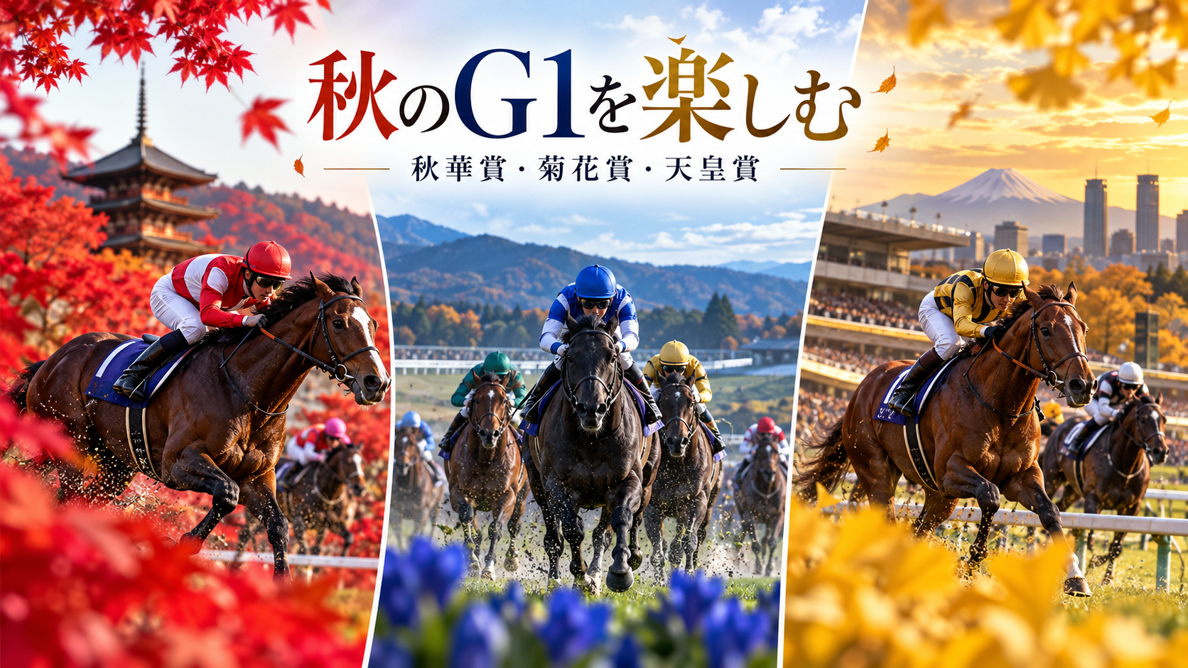 秋のG1を一つずつ楽しむ|秋華賞・菊花賞・天皇賞の違い