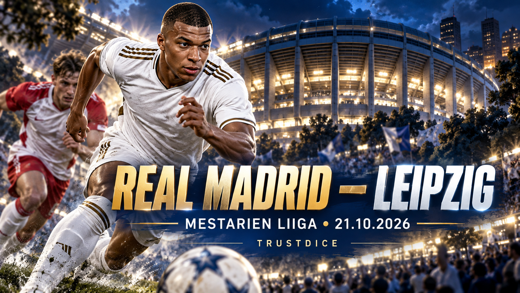 Real Madrid–Leipzig 21.10.2026: Mbappén juoksut ja Bernabéun odotus